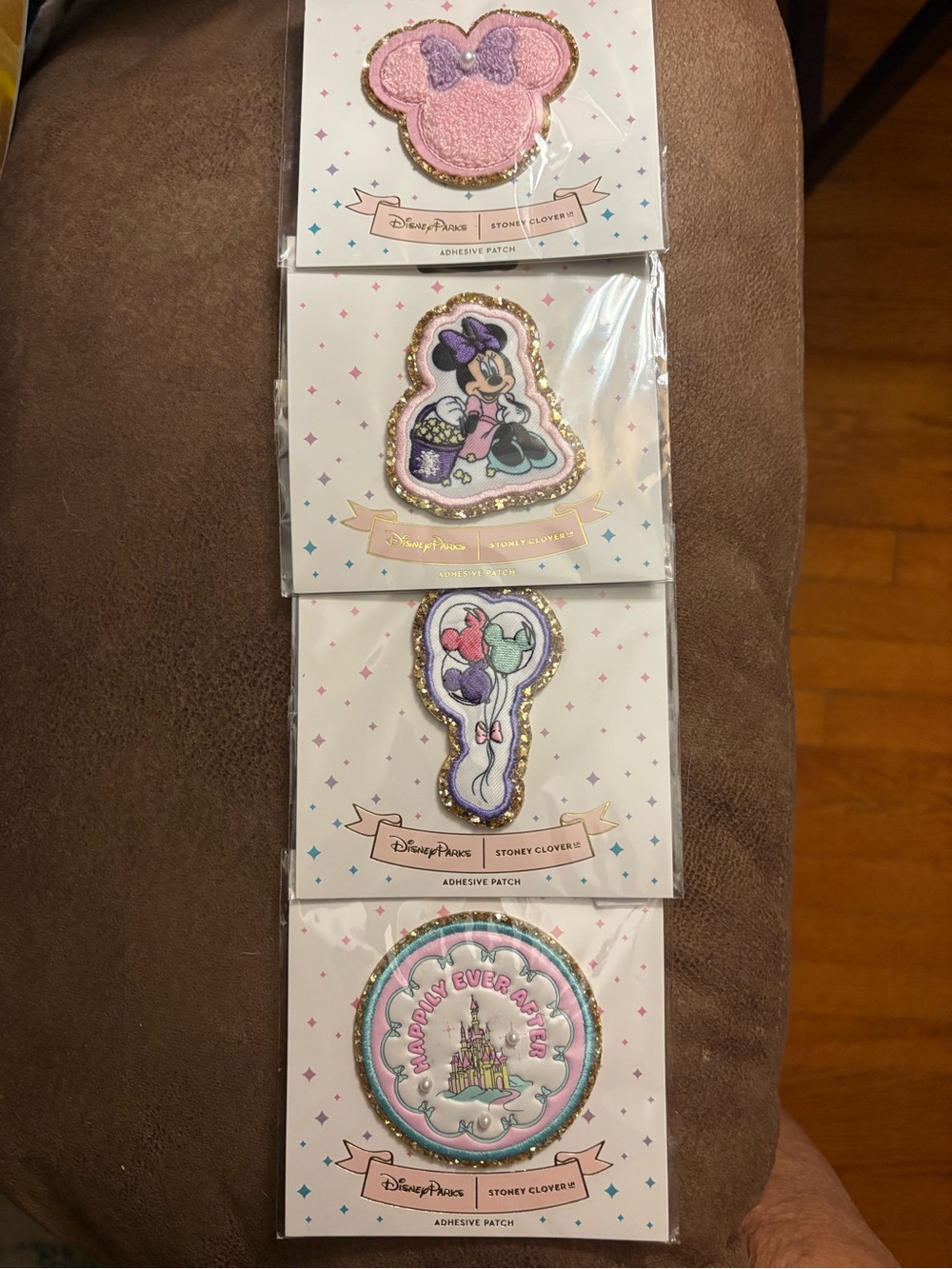 Disney Stoney Clover Lane Pink Minnie Mouse Adhesive Patch Set of 4